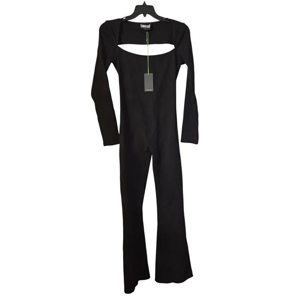 Darker Wavs Signal Open Back Catsuit
